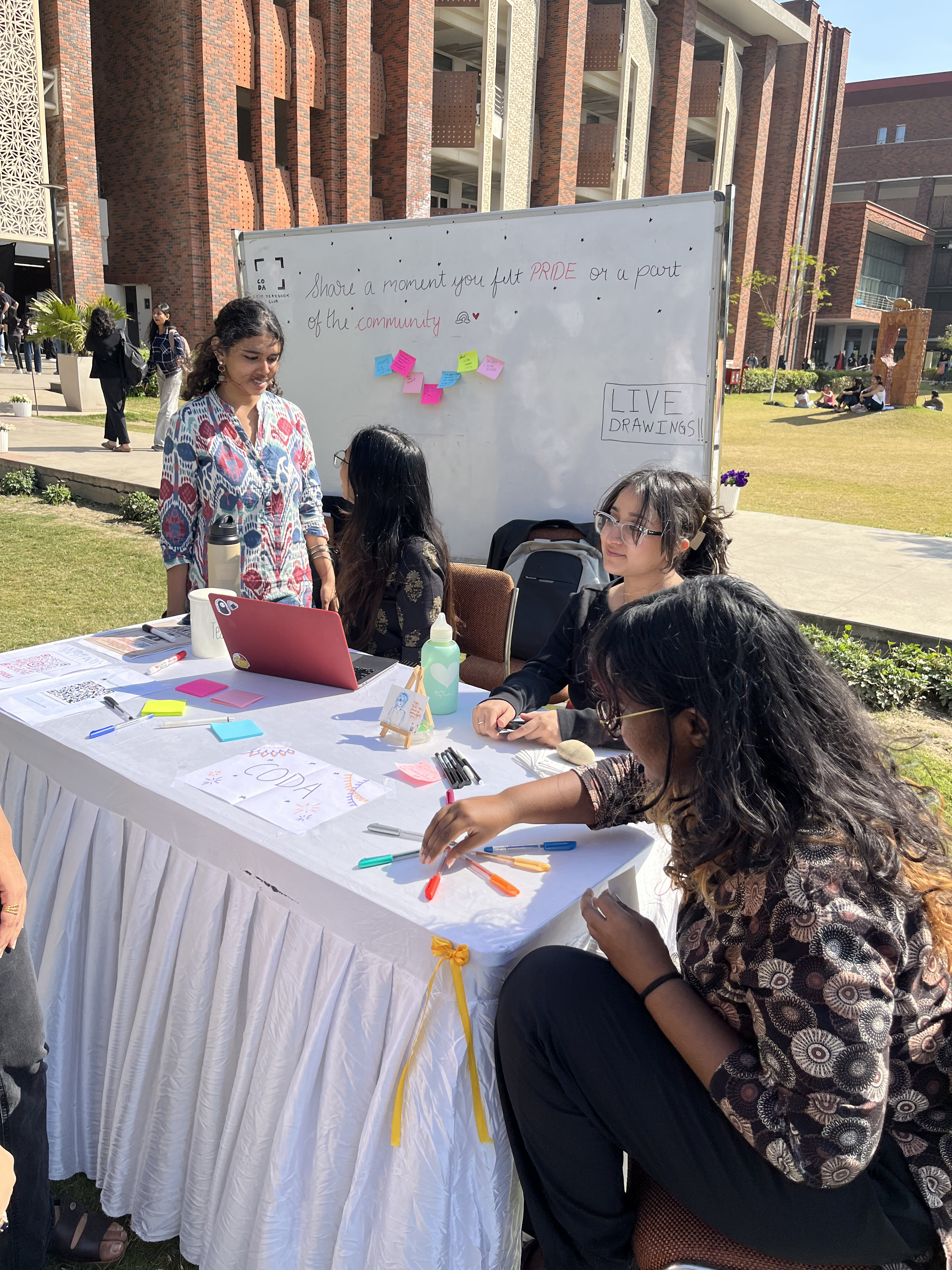 Students at the CODA Stall