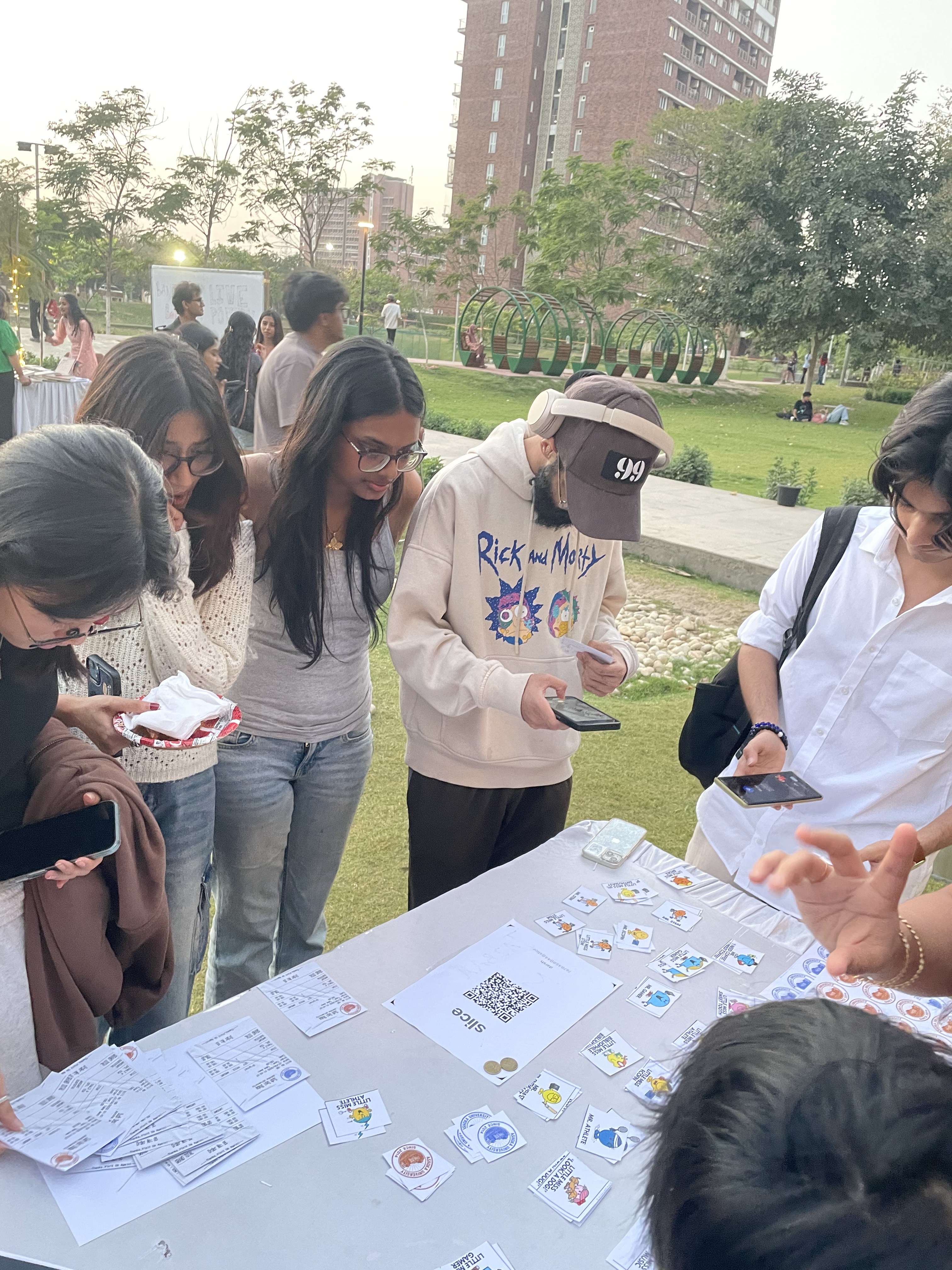 Jazbaa stall selling stickers