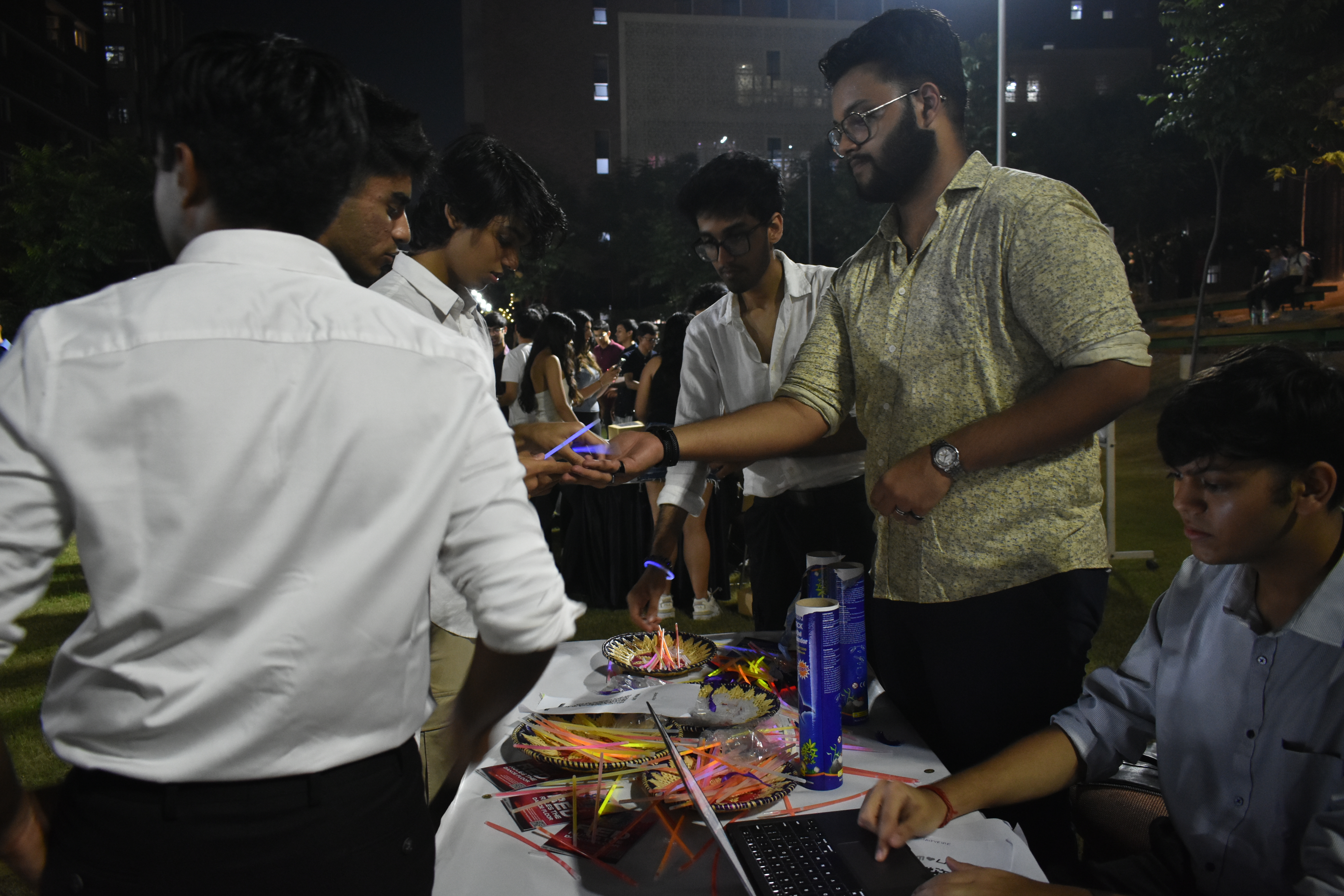 Students interacting during the event