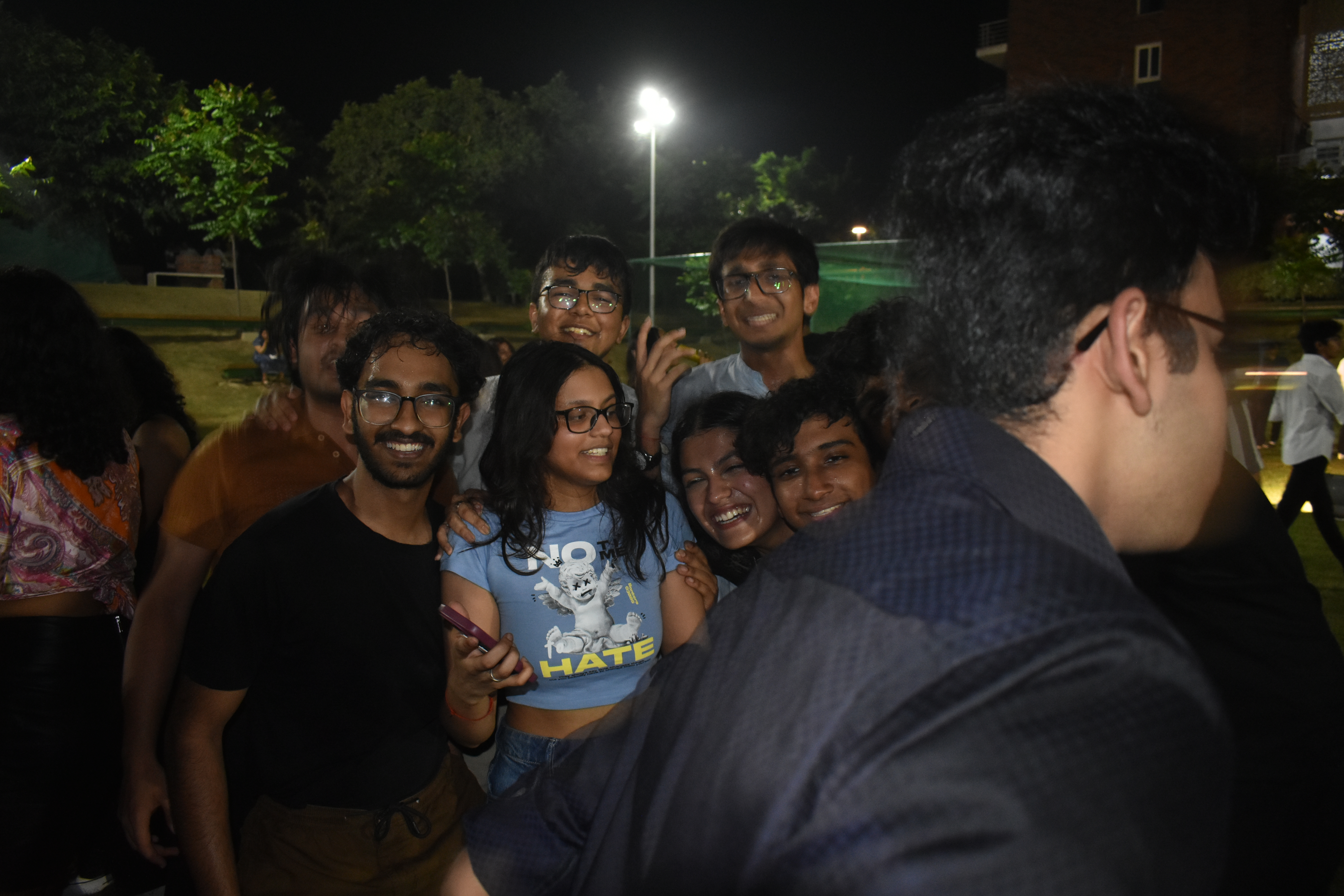 Candid shot of students mingling